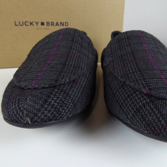 Lucky Bellana Flat Loafer Plaid Moccasin Shoe NIB - Picture 2 of 6